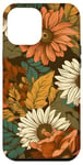 Coque pour iPhone 14 Plus Orange Bohème Groovy Motif floral années 70