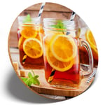 1 x Iced Tea Lemonade - Round Coaster Kitchen Student Kids Gift #16543