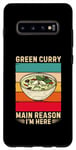 Coque pour Galaxy S10+ Curry vert rétro : principale raison pour laquelle je suis ici Amateur de curry vert