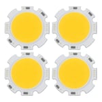 4x 5w Chip Light Rund Cob Super Bright Led Ljus Led Lampor Varmt Vitt Dc15-17v