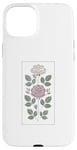 Coque pour iPhone 15 Plus Rose florale botanique, style minimaliste, roses d'amour