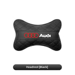 1Pcs Pu Läder Bil Sittplats Nackstöd Kudde För Audi Sline Quattro A1 A2 A4 A5 A6 A7 A8 Q1 Q2 Q3 Q4 Q5 Q6 Q7 Q8 Tt S3 S5 B8 J-Black-Headrest