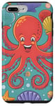 Coque pour iPhone 7 Plus/8 Plus Ocean Marine Life Seashell Funny Octopus