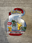 Pokemon - Battle Figure 2 Pack Pikachu and Bulbasaur Bulbizarre Bisasam