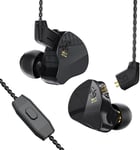 Ccz Melody 10Mm Double Circuit Magnétique In-Ear Iem Casque, Earfins Design Hifi In Ear Monitor Écouteur Avec Micro 2Pin Câble Pour Audiophile(Noir, Avec Micro)[VID063642]