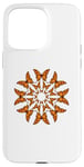 Coque pour iPhone 15 Pro Max Petit papillon – Motif floral mandala orange