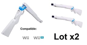 lot 2 fusil ball trap pour wiimote jeu nintendo wii / wii u neuf zapper gun