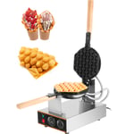 Machine à Gâteau aux Oeufs 30mm Gaufrier Électrique Machine à Gaufres Inox 1,4KW