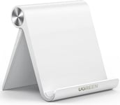 Support Tablette Réglable Bureau Pose Tablette Téléphone Portable Pliable Compatible Avec Ipad Pro Air Mini Galaxy Tab A9 S9 A8 Iphone 16 Plus Pro Max 15 14 Galaxy S24 Ultra S23 S22 (Blanc)