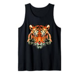 Geometric Tiger Face Tank Top