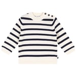 Petit Bateau Stripete Strikkegenser Kremhvit |  | 18 months