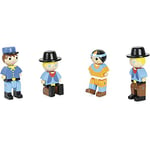 Jeujura - 8089- Jeux de Construction-Coffret 4 Personnages Far West