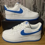 Nike Air Force 1 Low Flyease Mens Size UK 10 EUR 45 US 11 White/Blue FD1146-101