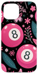 iPhone 15 Retro Pink Lucky Disco 8 Ball For Women Case