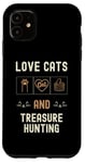 iPhone 11 Cat Lover Cats And Treasure Hunting Metal-Detecting Kittens Case