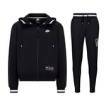 Nike Air Full Zip Cotton Fleece Tracksuit Black