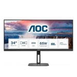 Ecran PC - AOC U34V5C/BK - 34 pouces - 3440 x 1440 - IPS - HDMI/DisplayPort - AMD FreeSync