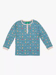 Little Green Radicals Baby Summer Days Long Sleeve T-Shirt, Corn Silk Blue