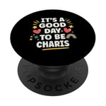 CHARIS Personalized Retro Girls Custom CHARIS Name PopSockets Adhesive PopGrip