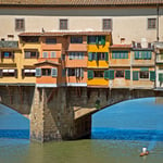 Ponte Vecchio - 40x40 cm Utan ram