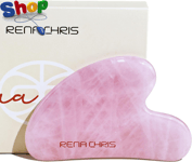 Rena  Chris  Gua  Sha  Facial  Tools ,  Natural  Rose  Quartz  Gua  Sha  Stone ,