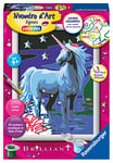 Ravensburger – Numéro d’Art format 13x18cm – Licorne et étoiles – Loisir créatif – Kit de peinture par numéros – Avec pièces de bijoux – Activité créative – Dès 9 ans – 20093 – Version française