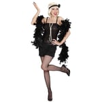 WIDMANN MILANO PARTY FASHION - Costume Charleston, robe et bandeau avec plumes, années 20, Flapper