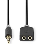 Nedis 3.5mm till 2x3.5mm ljud 0.2m Splitter