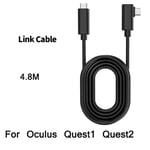 1X Elbow Stream Line Link Virtual Reality Headset Cable For Quest 2 & Quest 4.8M