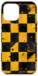 Coque pour iPhone 12 Pro Max Jaune Pop Art à carreaux Occulte Gothique Dark Satanique Motif