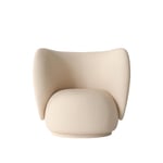 Ferm Living - Rico Lounge Chair Brushed Off-White - Lenestoler - Tre