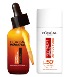 L'Oreal Men Expert Vitamin C Serum 30ml & L'Oréal Paris UV Fluid SPF 50 50ml