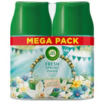 Air Wick Automatic Air Freshener Freshmatic Spray Twin Refills, Fresh Spring Oasis, Pack 2 x 250ml, Natural Essential Oils, Last up to 140 days, Air freshener