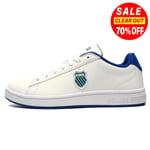 K Swiss Court Shield Mens Classic Casual Leather Retro Trainers White