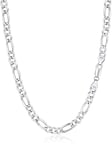 Silvora Chaine Argent Homme 70 cm Collier 925 Figaro 5mm Gros Maille Longue pour Pendentif Enfant Garcon Massif Fine Ado 18 ans Jeune Adolescente Bijoux Cadeau Noël