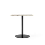 Audo Copenhagen - Harbour Column Dining Table 60x70Off White Marble Tabletop with Black Base - Spisebord - Norm Architects - Hvit - MDF/Metall/Stein