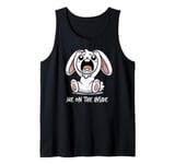 Funny Anxiety Gifts, Me on the Inside, Bunny Sarcastic Joke Tank Top