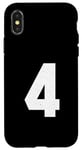 iPhone X/XS #4 Jersey Varsity Uniform Number Sport Case