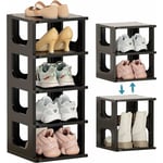 Etagere Chaussure, Range empilable, Meuble en Plastique, étagère à 5 Niveaux Boite Peu encombrante Porte