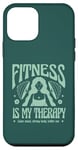 Coque pour iPhone 12 mini Fitness is my Therapy 2024 Résolution du Nouvel An Entraînement Mignon