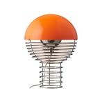 Verpan - Wire Table Lamp Ø40 cm Chrome/Orange - Bordslampor - Verner Panton - Orange