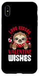 iPhone XS Max Love Kisses Valentine Wishes Sloth Valentine's Day Couple Case