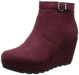 s.Oliver Casual, Bottines Classiques Femme - Rouge - Rot (Bordeaux 549), 41 EU