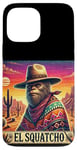 Coque pour iPhone 13 Pro Max El Squatcho Bigfoot Cowboy Sunset Funny Western Sasquatch