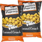 The Gourmet Popcorn Co. Caramel Popcorn - 2 Large Packs of Healthy Popcorn - 105 Calories Per Serving - A Crunchy, Light & Sweet Popcorn Delicious Snack - 2x 200g Family Sharing Bags