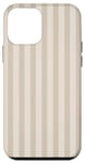 Coque pour iPhone 12 mini Joli motif rayé neutre beige clair lignes verticales