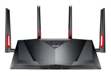 ASUS DSL-AC88U wireless router Gigabit Ethernet Dual-band (2.4 GHz / 5 GHz) Black, Red