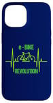 iPhone 15 eBike Revolution Bicycle Electric Heartbeat Funny EKG Pulse Case