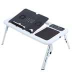 Laptop Notebook Pc Folding Car Bed Sofa Desk Stand Table Tray Cool Fan