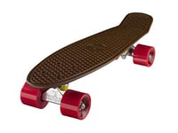 Ridge Original Retro Cruiser Skateboard Complet Unisex-Youth, Marron/Rouge, 55 cm x 15 cm